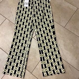 Zara patterned flare pants